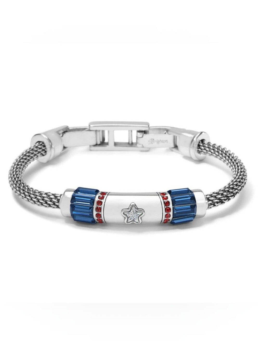 $88 Brighton Americana "Independence" Bracelet w Red & Blue Swarovski Crystals!
